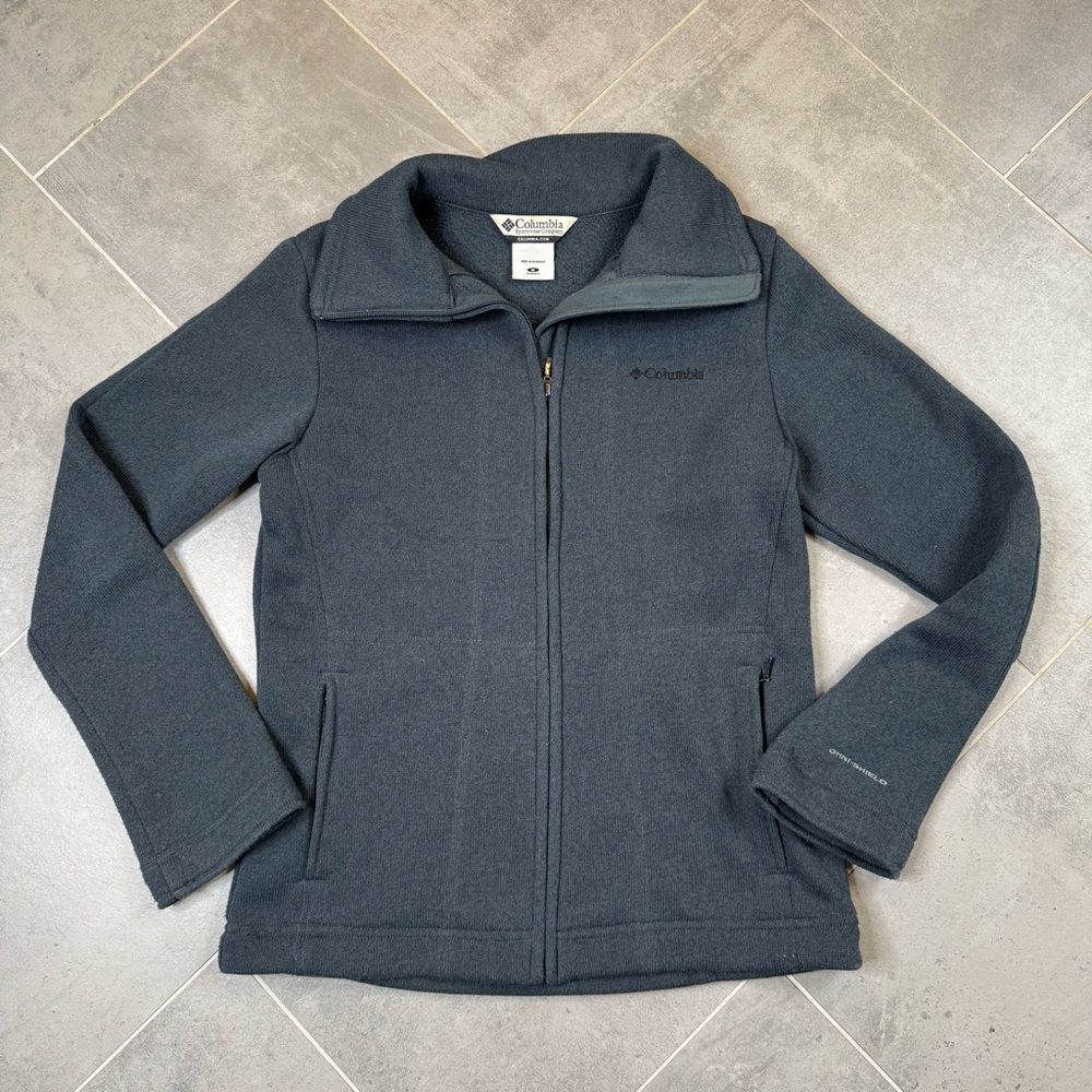 Columbia Womens Blue Fleece Full Zip Jacket M Hiking